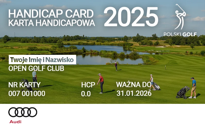 Przykład karty HCP Open Golf Club
